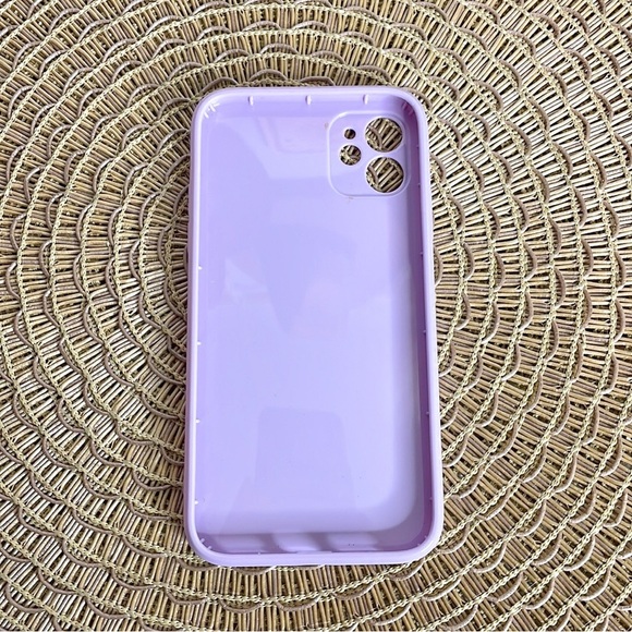 IPhone 11 Heart Print Purple Phone Case - Picture 3 of 5